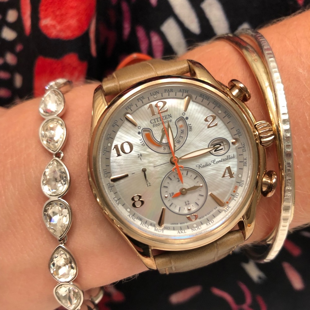Rose Gold Citizen Watch with Mother-of-Pearl Face